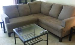Sears Whole Home 2 piece sectional 7" x 7"
 
In good shape but wood trim in back is damaged (doesnt effect look or comfort).
 
NEED GONE ASAP!!! $350 OBO!!
 
Please reply to posting or by phone 905-380-5293