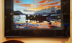 We're so honored to have in the shop a limited edition Serigraph of Roy Henry Vickers "Kitasoo Dawn", numbered 22/150 and beautifully framed with a raised mat border. The colours in this piece bring it to life, transporting you to a peaceful ocean on a