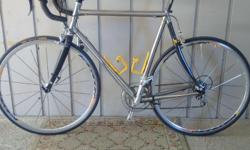 - classic hand built bicycle from Ben Serotta
- unpainted 'naked' titanium frame
- seat tube length 58 cm
- built in 2005 and very little mileage
- well maintained & in excellent condition
- titanium and carbon fiber
- mostly Campagnola Chorus
-