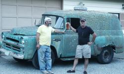 Make
Dodge
Model
D150
Year
1959
Colour
GREEN
Trans
Manual
We are looking for the owner that recently purchased this 57 Dodge panel truck. We were the ones that awakened it from a 25 year nap. We still have the 3 volume service manual(s), a new head gasket