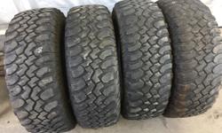 These tires are a cheaply priced , great for a 4X4
They have 50% tread
Plus taxes. 250 246 5443 Shop Phone
TEXT 250 701 8335 text number only
Please call during business hours only
9:30 to 5pm Tuesday to Friday
Saturday 9:30 to 4 pm
Please search RK Tire