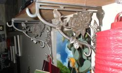 I will include the piece of wood that I am using for the brackets at present
But, you could switch it out to what you like - Glass, Marble .. Etc.
 
Paid $50.00 for the set of Cast Iron Roses Wall Brackets.
 
My Price is Firm - Pick - Up Only :)