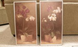 Selling a set of orchid prints.  They were professionally framed at Michaels and the surface can be wiped.  Very pretty and versatile pics for any room/hallway of a home.
 
Asking $75 for the set, obo.
From an animal-free, smoke-free, kid-free home.