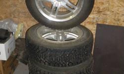 SET OF GOODYEAR WINTER TIRES ON ALLOY MULTI /FIT  RIMS , 19560R15, OFF A FORD  FOCUS, BUT WILL FIT OTHER MAKES.
SOLD