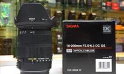 Sigma 18-250mm F3.5-6.3 DC OS HSM is a high-performance 13.8x zoom lens plus uv filter
Bought year and half ago
5 year warranty from time of Purchase