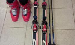 Good quality youth ski, boots and poles. They are in excellent condition and most importantly, considered safe. All equipment is suitable for a beginner to an advanced intermediate level youth skier.
-Dynastar Team Speed 65 Ski 140 cm with Salomon C305