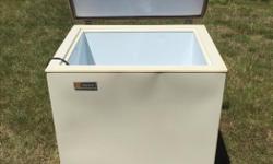 Small/ half sized chest freezer. Runs very well. Very clean inside with no odors. A few minor nicks on the exterior.
30" x 24" x 36"