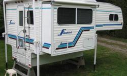8'10" Snowbird Camper with dining room slide.  Immaculate condition, N/S queen bed, A/C, Electric Jacks, Fantastic Fan, Slide away aluminum stair, rear awning, slide-topper awning. Camper is located in Powell River.