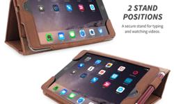 Keep your Ipad protected with this durable case from Snugg.
Automatic sleep/wake cover.
Loop for a Snugg 2-in-1 stylus (pen not included).
2 stand positions.