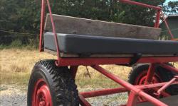 Great pony cart. I have used this to start many ponies to drive. Super solid and comfortable to drive. Large studded tires, great grip on slippery surfaces.
$400