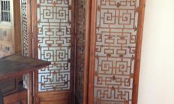 Beautiful very heavy solid wood carved screen. 85"h x 21" w x 4 panels. Imported from Asia. Makes great room divider. Excellent condition. Pick up and bring muscle. It's very heavy.
For questions please call number below. Address is 1106 Totem Lane. Off