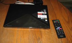 Sony Blu Ray player. Low Hrs. Purchased one yr ago. Pd $160. March 25 Warranty exp. Excellent condition