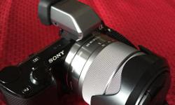 SONY NEX5R mirrorless camera with electronic viewfinder accessory ($300 value) UV filter and flash. 18-55 lens
This like new system will sell to local (cash only) buyer.
Ask for Gerry.