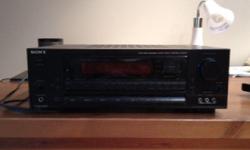 Sony FM Stereo/FM-AM Receiver - Model SR-911. Has connection for a turntable. Remote and operating manual included. $50. On Salt Spring. Can bring to Victoria.
