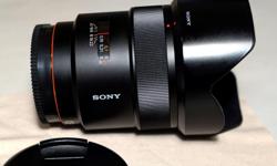 Selling a 24mm Sony Zeiss F2.0 Lens for full frame. We used it on an A77, so it works great on APS-C sensor cameras as well. It's 3 or 4 years old, but there are no defects as far as I can tell. Focusing is silent and ultra fast, images are sharp with no