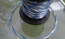 I used less than 25 feet of this 50 foot roll of 16 gauge speaker wire. Includes end clips. Can text to 250-713-5528