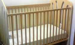 Storkcraft crib and mattress in excellect condition.  Asking $100.00 obo.  Perfect for Grandparents home.