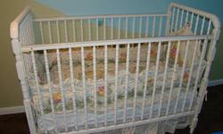 Storkcraft Crib
This is a great deal!  Barely used crib in wonderful shape.  Includes mattress, bedding (classic pooh) and mobile. Mattress has no cracks or rips.  Crib can also convert to a toddler day bed.  From a smoke-free home.$150.00 oboLocated in