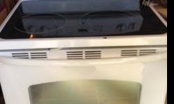 White, Ceran top stove, self-cleaning in excellent condition. Very clean. $175.00 obo
