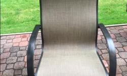 Six SunbrellaÂ® Patio Dining Chairs - in Sun Bronze color for sale.
Excellent condition (used 2x only!).
Will sell all 6 for $ 100 or $ 20 each.