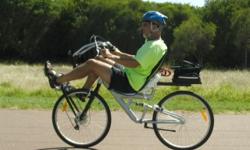 Selling my recumbent road bike.
This uncommon bike, called the 'Cruzbike Freerider', is fantastically comfortable! Check out the seat...
Standard features include:
Recumbent, short wheelbase bike with full-sized 26" wheels, makes for a smooth, comfy, and