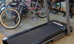 Lightly used treadmill. 4 years old. Excellent condition.
This is clipped from web - features/specs:
The Tempo 632T can be used for walking, jogging and running workouts
2.25 CHP motor is quiet and powerful, producing speeds of .5 to 10 mph. Continuous