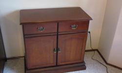 I have for sale three floorstanding cabinets in a cherrywood veneer, each with shelves and drawers. I will sell all three together for $150 or separately at $50 (2 door), $60 (three door) and $70 (four door). All are about ten years old but in good