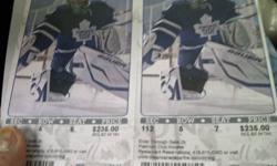 I'm selling 2 hard copy PLATINUM tickets to see the Leafs take on the Capitals at home! 
Tickets are Section 112, Row 5, Seats 6 & 7.
My previous buyer backed out, asking $700 obo.
Don't low ball me to see two top ten teams battle it out!