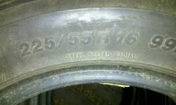 225/55/16 Toyo Observe Garit winter tires. Used one season and removed early. A little dusty but stored indoors since.