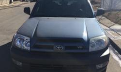 Make
Toyota
Year
2003
Colour
Blue
Trans
Automatic
kms
240000
This is a 2003 Toyota 4Runner SR5 with a 4.7L V8 engine. It has AC, sunroof, automatic locks and windows, cruise control, and new deck with AUX, USB, and bluetooth compatibility. The timing belt