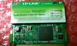 Wireless 802.11b/g/draft-N MIMO
internal Mini-PCI network adapter for laptops
brand new