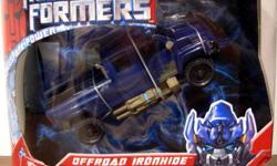 If you are interested in this item, please email or text me, no phone calls before 5:00 pm. Still in box Offroad Ironhide from the first transformers movie. I simply don't have the room for another sealed in box Transformers figure on my shelves. Also