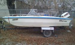 $2900 (Or Best Offer)
85 HP Johnson 4-Cylinder
Great Boat for Water Skiiing, Fishing.
Has Tilt, Crank Wheel on Trailer.
Includes, Battery, Sub-Pump, Gas Tank, Tarp and Canopy cover.
Selling because we just don't use the boat anymore.
All pictures except