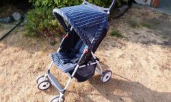 Comfy, lightweight little stroller with a large storage basket underneath. It served us well and is still in great shape. I would recommend it for shorter people (5'5" and under) as the handle does not go up too high.