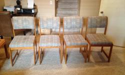 4-upholstery and wooden kitchen chairs