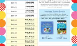 Usborne books is an award winning children's book publisher. We offer home parties, school sales and literacy fairs. Right now we have a summer home party special for every party booked July 15- Aug 15. What double hostess rewards means is, for every