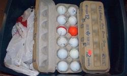 wide selection (55+) of used golf balls. i do not know the Name and # of each kind i have . If you figure you are that good, you should not being using used golf balls Tiger !!! lol