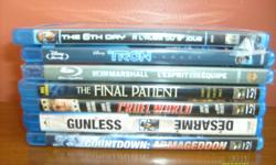 Various Blue Ray movies, asking $5.00 each, feel free to contact me at 902-393-7117