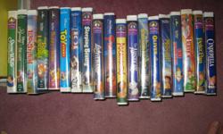 vhs machine with remote and 19 disney movies in good conditation make me an offer call 9053876195 or email thanks /19 MOVIES 35.00 /MACHINE 15.00