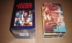 STAR WARS 4,5,6
JAWS 1 AND 2
INDIANA JONES 1,2,3
JURASSIC PARK 1,2,3
LETHAL WEAPON BOX SET 4 MOVIES