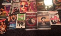 All in original boxes....
*Shanghai noon
*Dr Doolittle
*Free willy
*inspector gadget
*10 things I hate about you
*Coyote ugly
*The interpreter
*Almost famous
*following by Christopher Nolan
*Drop dead gorgeous
*Joe goulds secret
*For money or love
*Babe