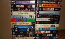 Over 100 VHS vidoes for sale. $4.00 each.  Fruitvale.