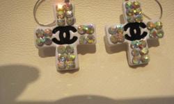 REDUCED!!!  IMPOSSIBLE TO FIND THESE ANYWHERE!!
 
VINTAGE CHANEL STYLE EARRINGS -- GORGEOUS WITH TREMENDOUS SPARKLE AND THE DOUBLE C LOGO
 
I purchased these earrings from a vintage dealer.  They are circa 1950.
They are truly beautiful -- made in white