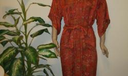 very nice Vintage Chinese red Silk Robe size M -- try it on and see how it looks on you --- the 100% Silk long Robe and slippers are in very good condition, asking $30 OBO ( Downsizing on the vtg Lingerie )
> click on * View seller's list > check out all