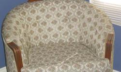 Original upholstery and solid hardwoods. Very nice condition. Estate sale.