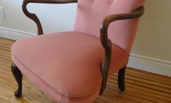 newly upholstered chair, vintage 40's, excellent condition.