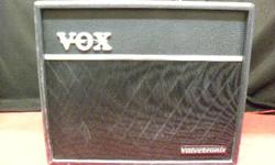 VOX Valvetronix VT20+ tube amp, item #142132-1. 30 Watt, 99 user presets, 11 pedal effect, 8 inch 4 ohms VOX original speaker. Price of $169 includes all taxes. PLEASE REFER TO INVENTORY #142132-1 WHEN INQUIRING. We also have more items for sale at The