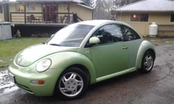 Make
Volkswagen
Model
Beetle
Year
1999
Colour
Lime Green
kms
227000
Trans
Manual
1999 VW Beetle, Lime Green, 227,000 km, 5-speed manual transmission, Fully loaded including heated seats with black leather.New winter tires less then 6 months old mounted on
