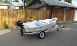Walker Bay 10
Motor
Mercury 4 stroke used one time only
Standard Features
* One piece HIMC hull
* 6.5' Hydro Curve oars with detachable blades
* Steelback oar locks and flush-mount sockets
* Integrated motor/tiller mount
* Wheel in the Keel?
* Stainless
