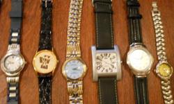 I am offering a number of watches for sale, $10 each to downsize a few.  I will also sell the entire lot of 19 for $100 so half price if you buy them all.
 
I have added a number of pictures, I am also selling a seperate lot of watches last 2 pictures for